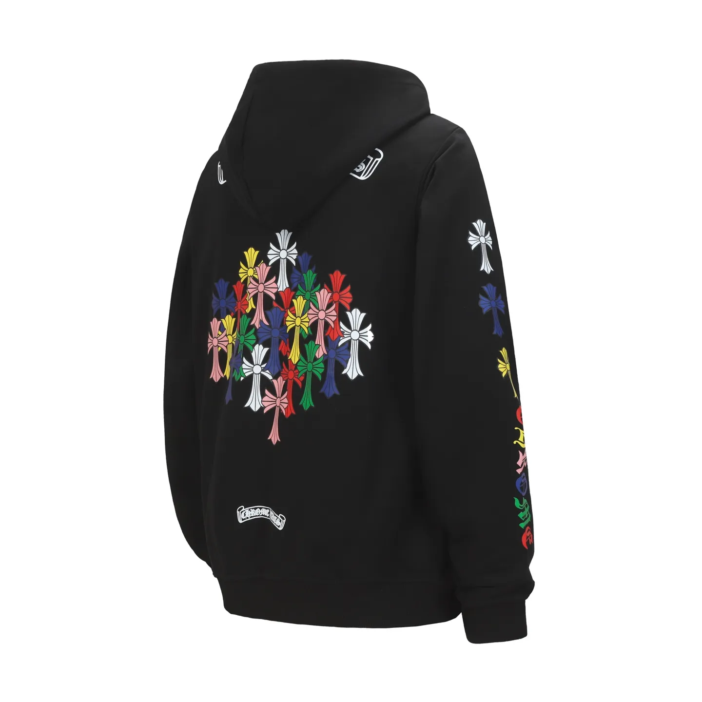 P250 cross-border model, please do not place an order if you are pursuing quality - Chrome Hearts/Chrome Hearts Colorful Cross ✝️ Printed zipper sweatshirt cardigan jacket - High weight, high density and high quality. The wool is soft, delicate and skin-friendly. It feels soft and silky. It has excellent warmth and skin-friendly properties - Custom-woven and dyed, no color difference. No matter the fabric or workmanship details, it beats the ordinary version on the market - Hardware zipper accessories are all customized, full of details - Color: black white -Size: S M L XL